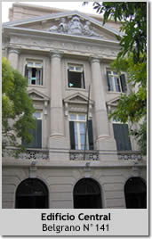 Departamento Judicial Dolores. Edificio Central, Belgrano número ciento cuarenta y uno