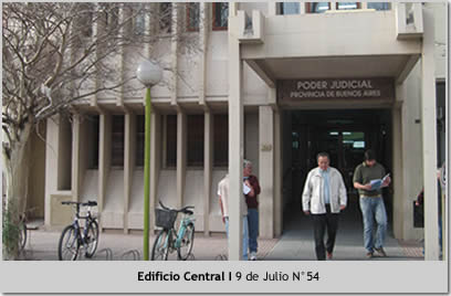 Departamento Judicial Trenque Lauquen. Edificio Central, Nueve de julio número cincuenta y cuatro